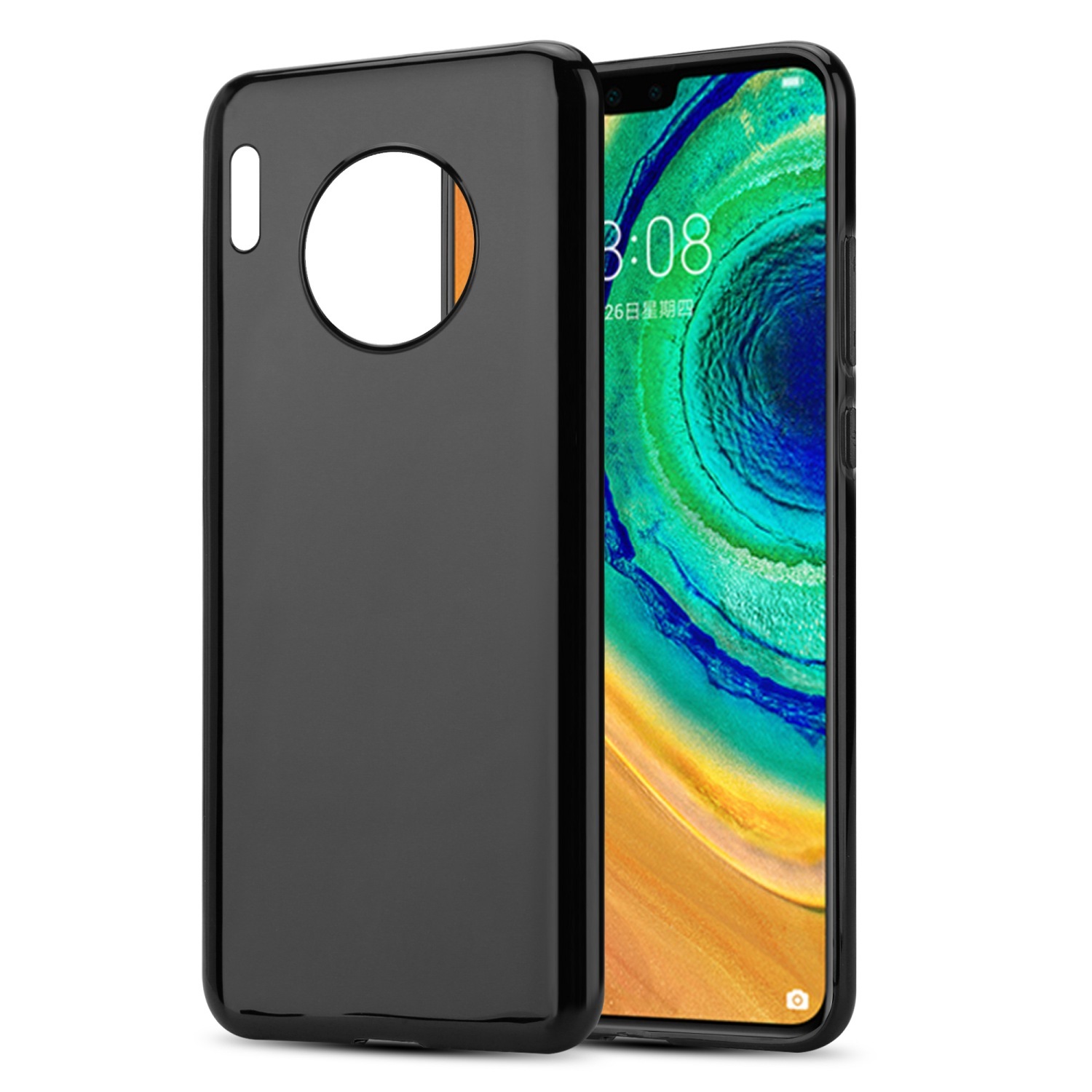 Huawei MATE 30 Cover TPU Etui (Sort)