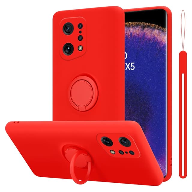Skal Oppo FIND X5 Fodral Case (Röd)