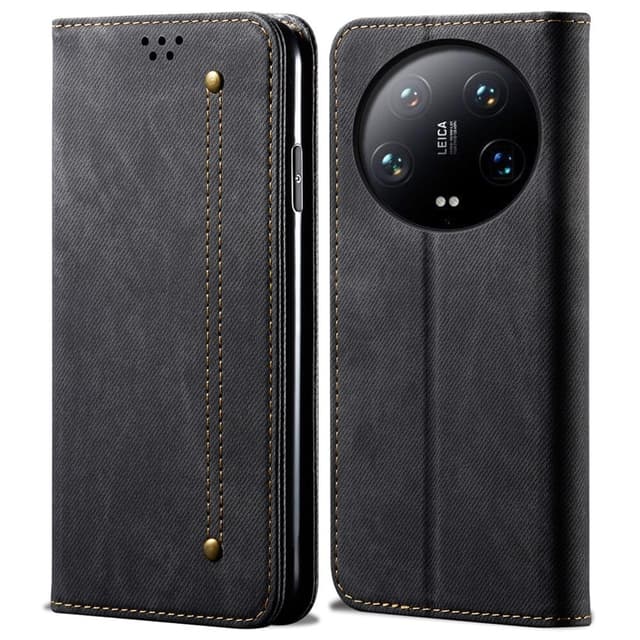 SKALO Xiaomi 14 Ultra 5G Jeans Flip Cover - Sort