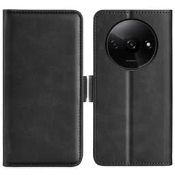 SKALO Xiaomi Redmi A3 Premium Wallet Lompakkokotelo - Musta