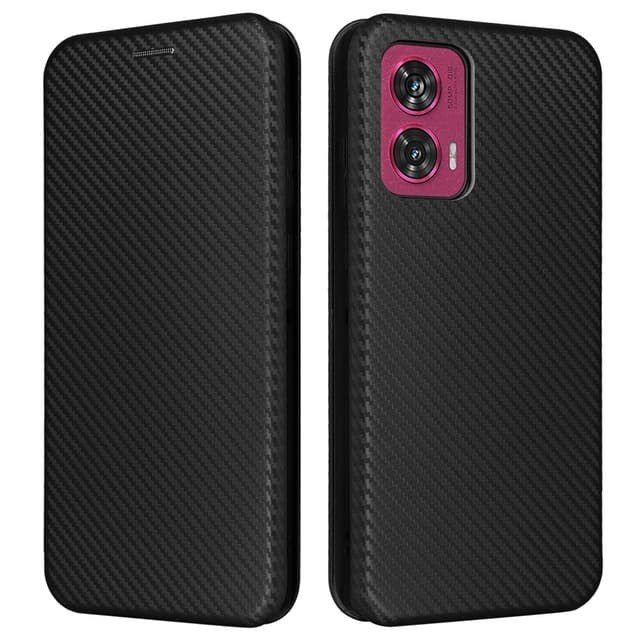 SKALO Motorola Edge 50 Fusion Carbon Fiber Pungetui - Sort