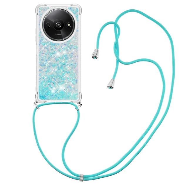 SKALO Xiaomi Redmi A3 Kvicksand Glitter Mobilhalsband - Turkos