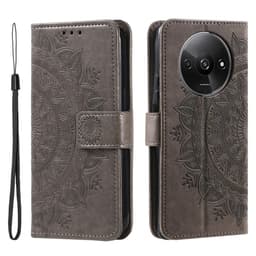 SKALO Xiaomi Redmi A3 Mandala Flip Cover - Grå