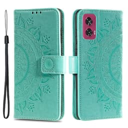 SKALO Motorola Edge 50 Fusion Mandala Flip Cover - Turkis