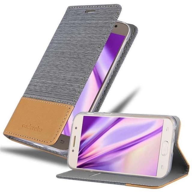 Samsung Galaxy A7 2017 Plånboksfodral Skal (Grå)