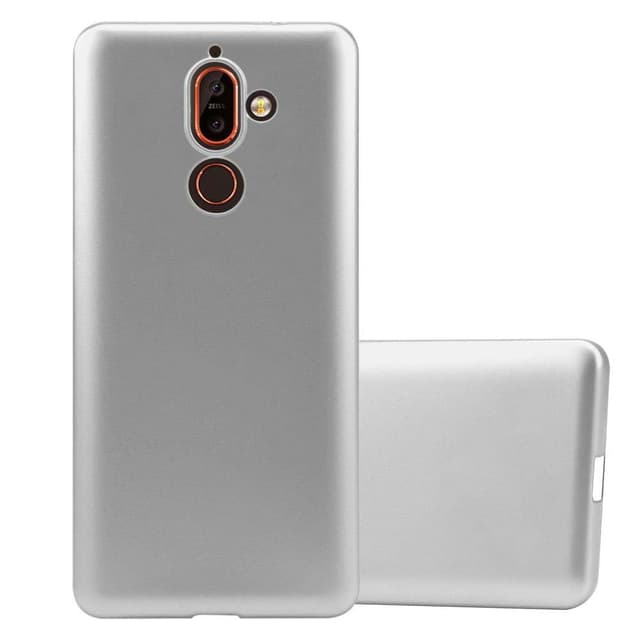 Nokia 7 PLUS Suojakuori Kotelo (Hopea)