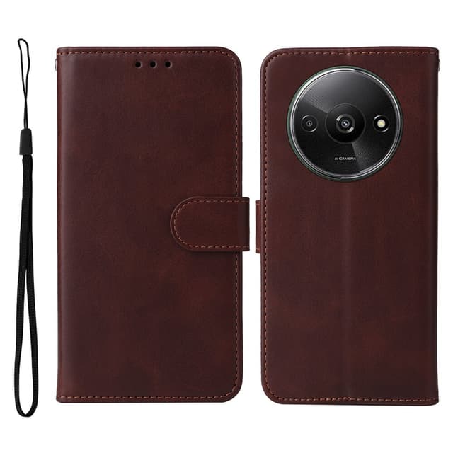 SKALO Xiaomi Redmi A3 PU-Läder Plånboksfodral - Brun