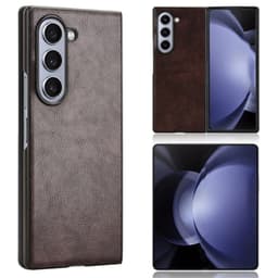 SKALO Samsung Z Fold6 PU-nahkainen Suojakuori - Ruskea