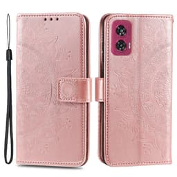 SKALO Motorola Edge 50 Fusion Mandala Flip Cover - Rosa guld