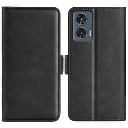 SKALO Motorola Edge 50 Fusion Premium Cut Plånboksfodral - Svart