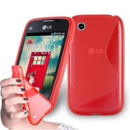 LG L40 Skal Fodral Case (Röd)