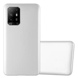 Oppo A94 5G Suojakuori Suojakotelo Case (Hopea)
