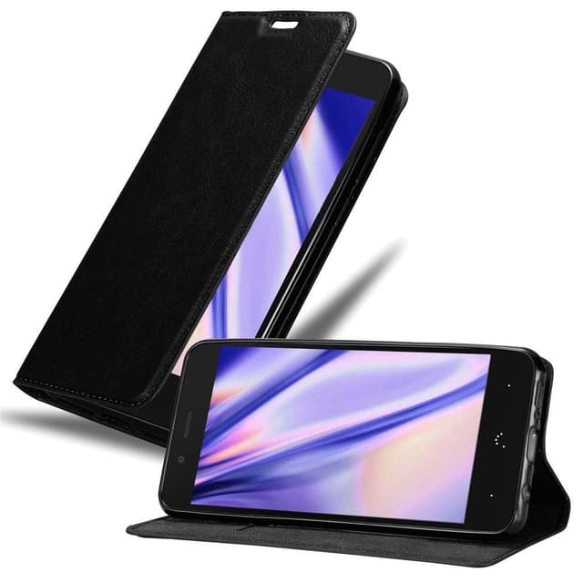 BQ Aquaris X5 Suojakuori Lompakkokotelo (Musta)