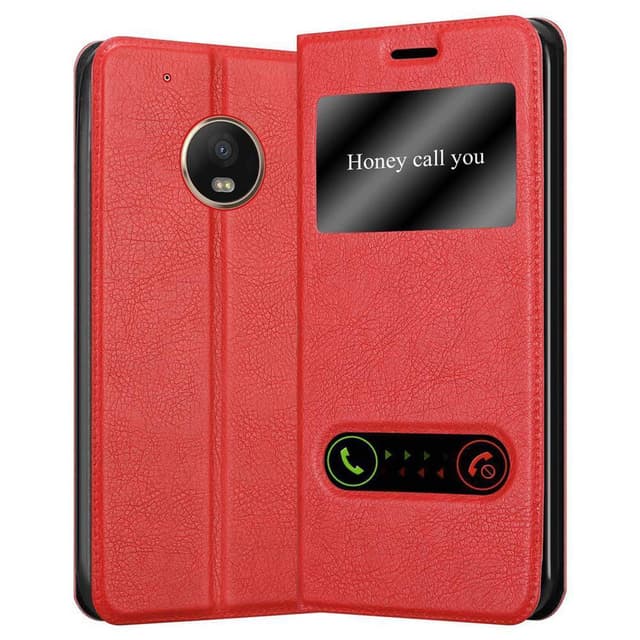 Lompakkokotelo Motorola MOTO G5 PLUS Case (Punainen)