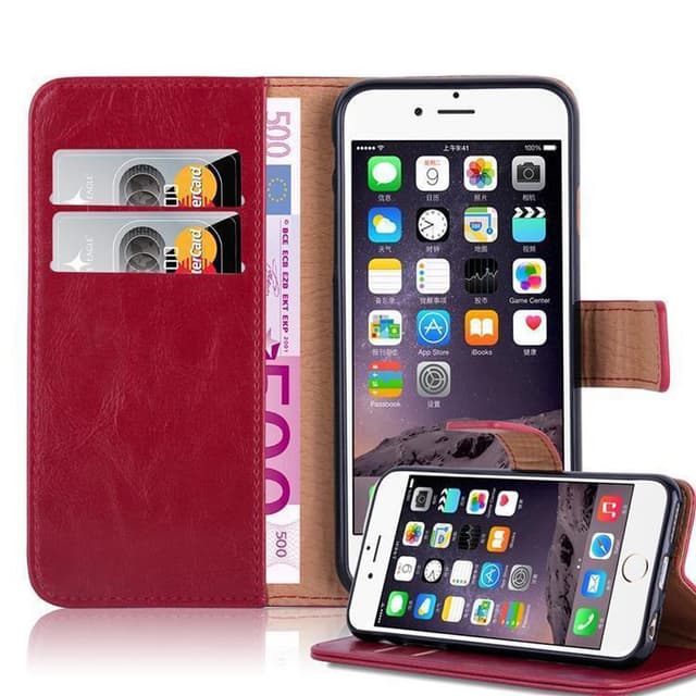 iPhone 6 PLUS / 6S PLUS Plånboksfodral Skal (Röd)