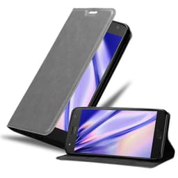 Motorola MOTO X4 Suojakuori Lompakkokotelo (harmaa)