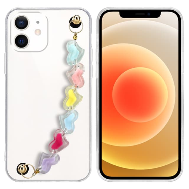 iPhone 12 MINI Deksel med kjede (gjennomsiktig)