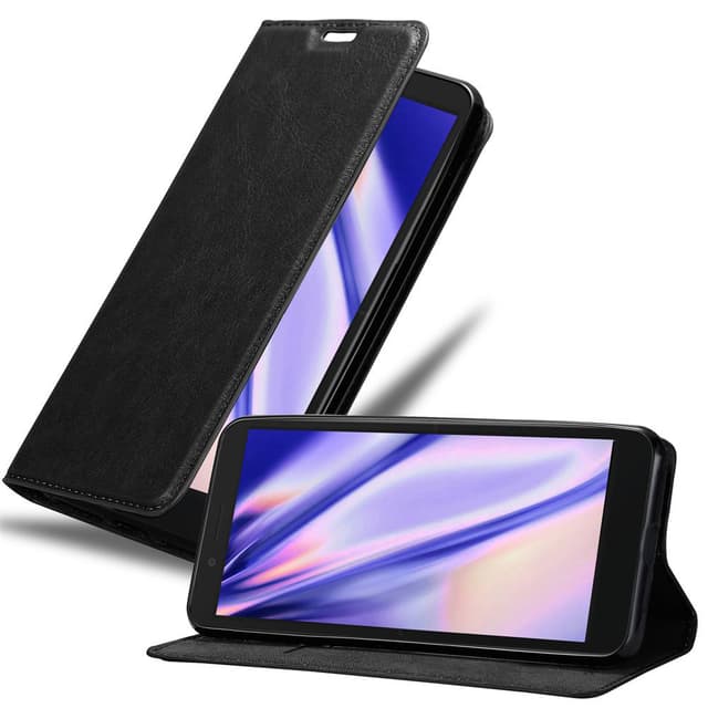 Alcatel 1C 2019 lommebokdeksel case (svart)