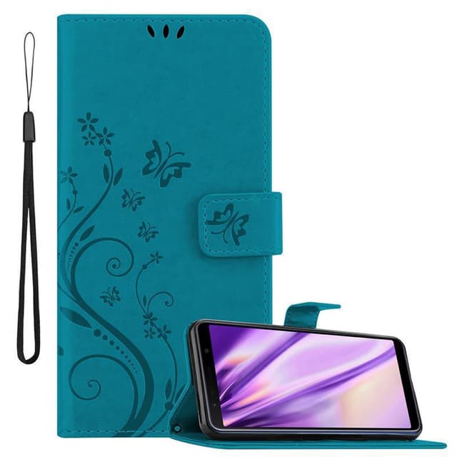 Samsung Galaxy A7 2018 Plånboksfodral Skal (Blå)
