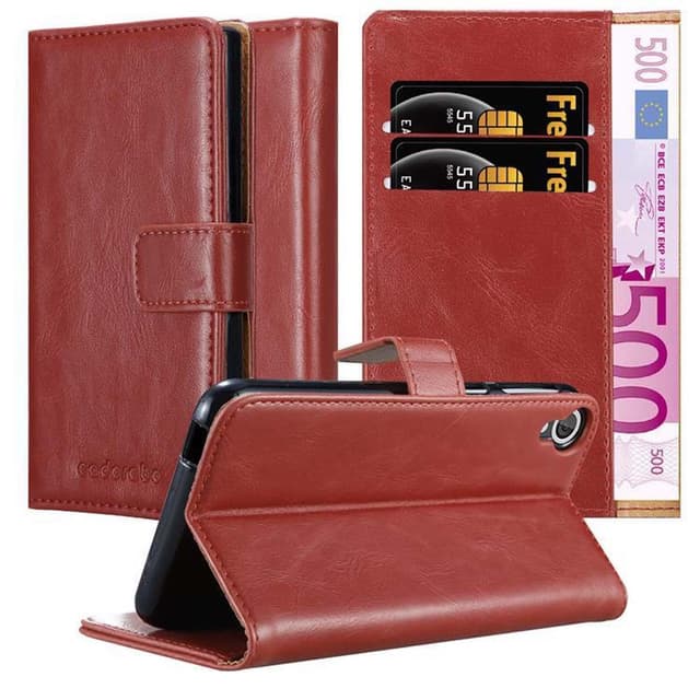 HTC Desire 820 lommebokdeksel etui (rød)