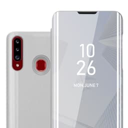 Suojakuori Samsung Galaxy A20s Lompakkokotelo (Hopea)