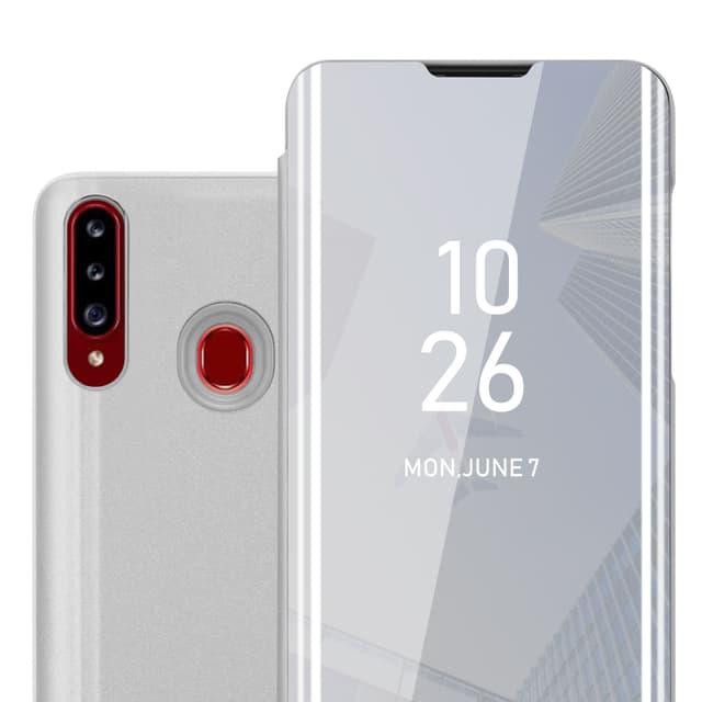 Suojakuori Samsung Galaxy A20s Lompakkokotelo (Hopea)