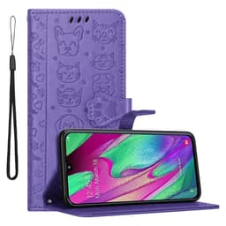 Samsung Galaxy A40 Pungetui Cover Case (Lilla)