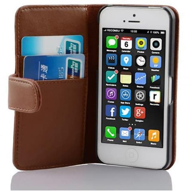 iPhone 5C Pungetui Cover Case (Brun)