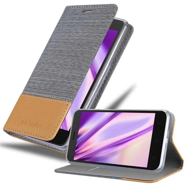 Lenovo K6 / K6 POWER Plånboksfodral Skal (Grå)