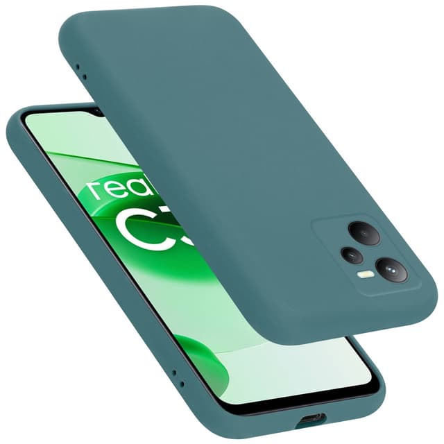 DOINK Cover Colorata Per Realme C35 / Narzo 50A Prime – Custodia In Silicone TPU Traslucido Con Paraurti Antiurto, Rosa Verde - 4