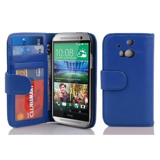 HTC ONE M8 lommebokdeksel case (blå)