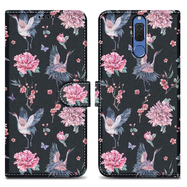 Huawei MATE 10 LITE Suojakuori Lompakkokotelo (Musta)