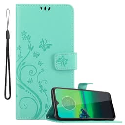 Motorola MOTO G8 Suojakuori Lompakkokotelo (Turkoosi)