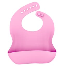 Babysmekke laget av silikon med dryppbrett rosa