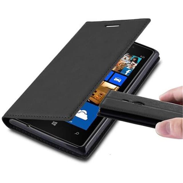 Nokia Lumia 925 lommebokdeksel case (svart)