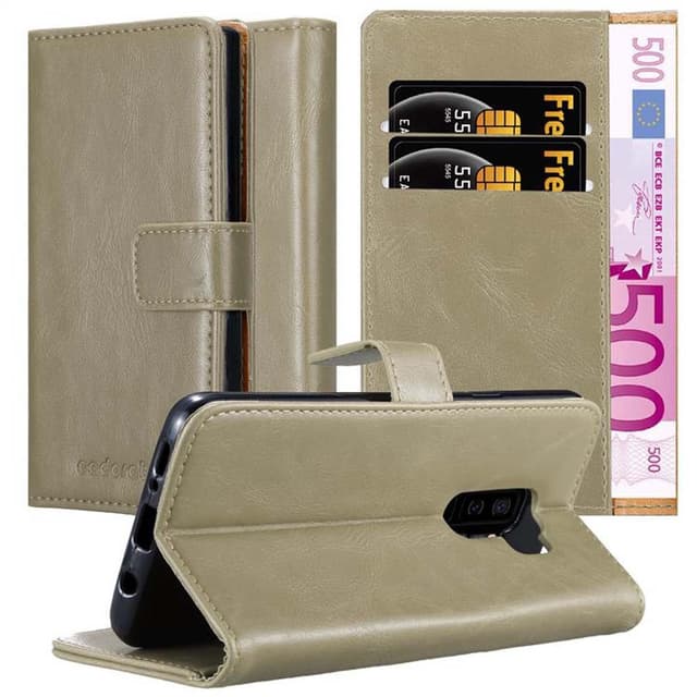 Samsung Galaxy S9 PLUS lommebokdeksel etui (brun)