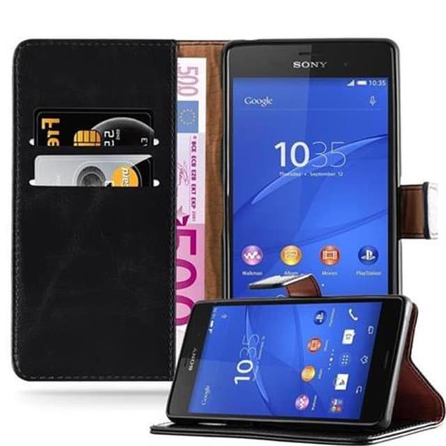Sony Xperia Z3 lommebokdeksel etui (svart)