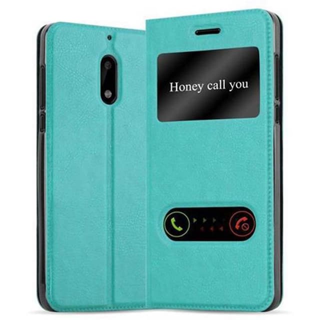 Nokia 6 2017 Plånboksfodral Skal (Turkos)