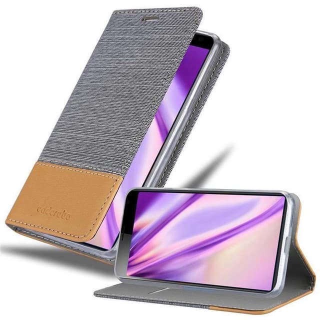 Sony Xperia 10 PLUS Suojakuori Lompakkokotelo (harmaa)