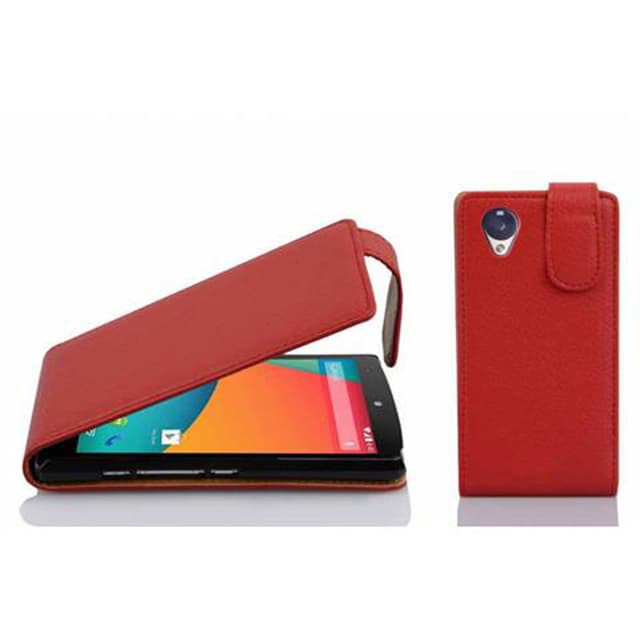 LG Google NEXUS 5 Suojakuori Lompakkokotelo (Punainen)
