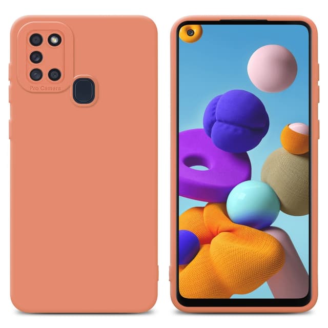 Samsung Galaxy A21s Suojakuori Kotelo (Oranssi)