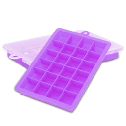 2x Isterningformar Iskubs låda Iskubbrickor Set (Lila)