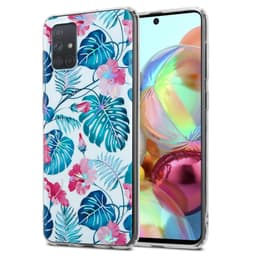 Samsung Galaxy A71 4G Etui Cover Blomster (Hvid)