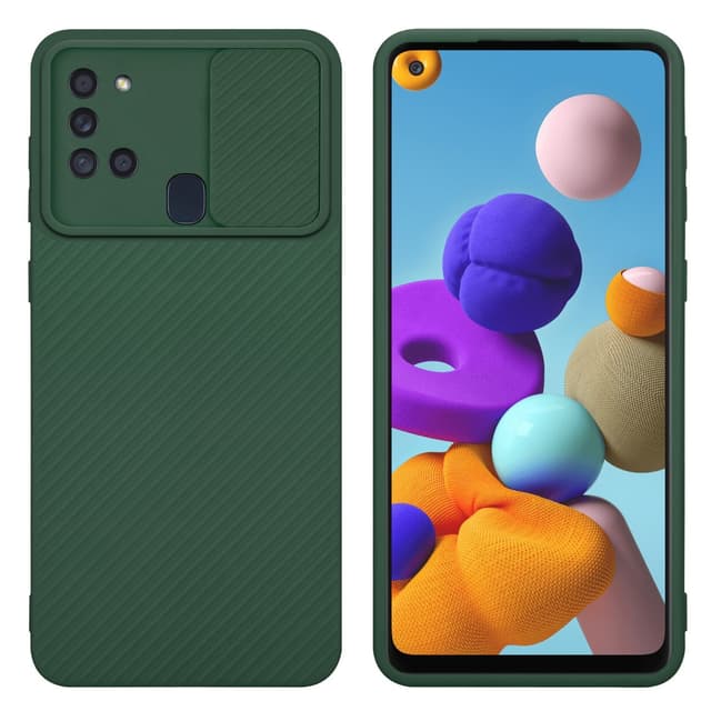 Skal Samsung Galaxy A21s Fodral Case (Grön)