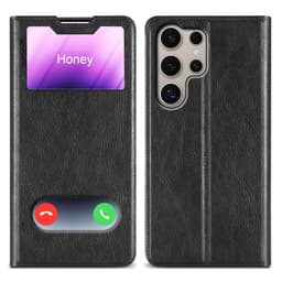 Lompakkokotelo Samsung Galaxy S24 ULTRA Case (Musta)