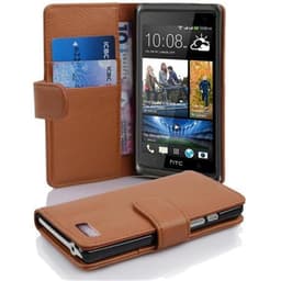 Suojakuori HTC Desire 600 Lompakkokotelo (Ruskea)