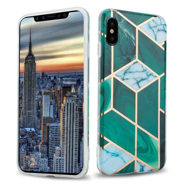 iPhone X / XS lommebokdeksel etui (grønn)