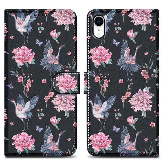 iPhone XR lommebokdeksel etui (svart)
