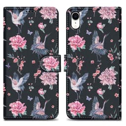 iPhone XR Suojakuori Lompakkokotelo (Musta)