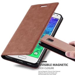 Samsung Galaxy ALPHA Suojakuori Lompakkokotelo (Ruskea)